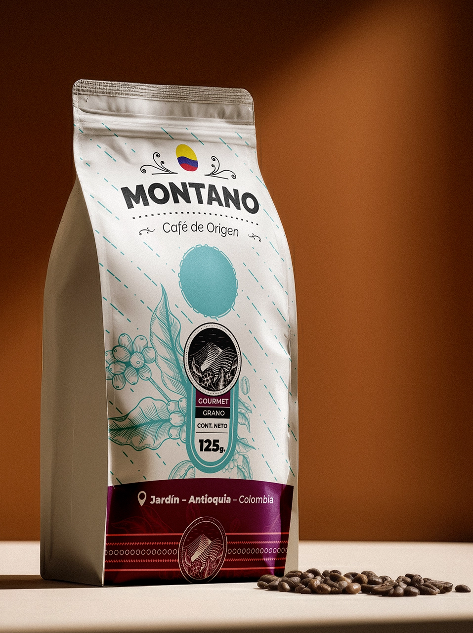 Café Montano de 125 Gramos en Grano
