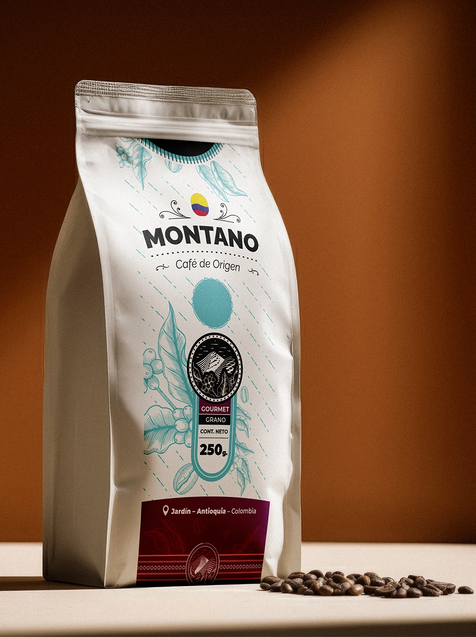 Café Montano de 250 Gramos en Grano